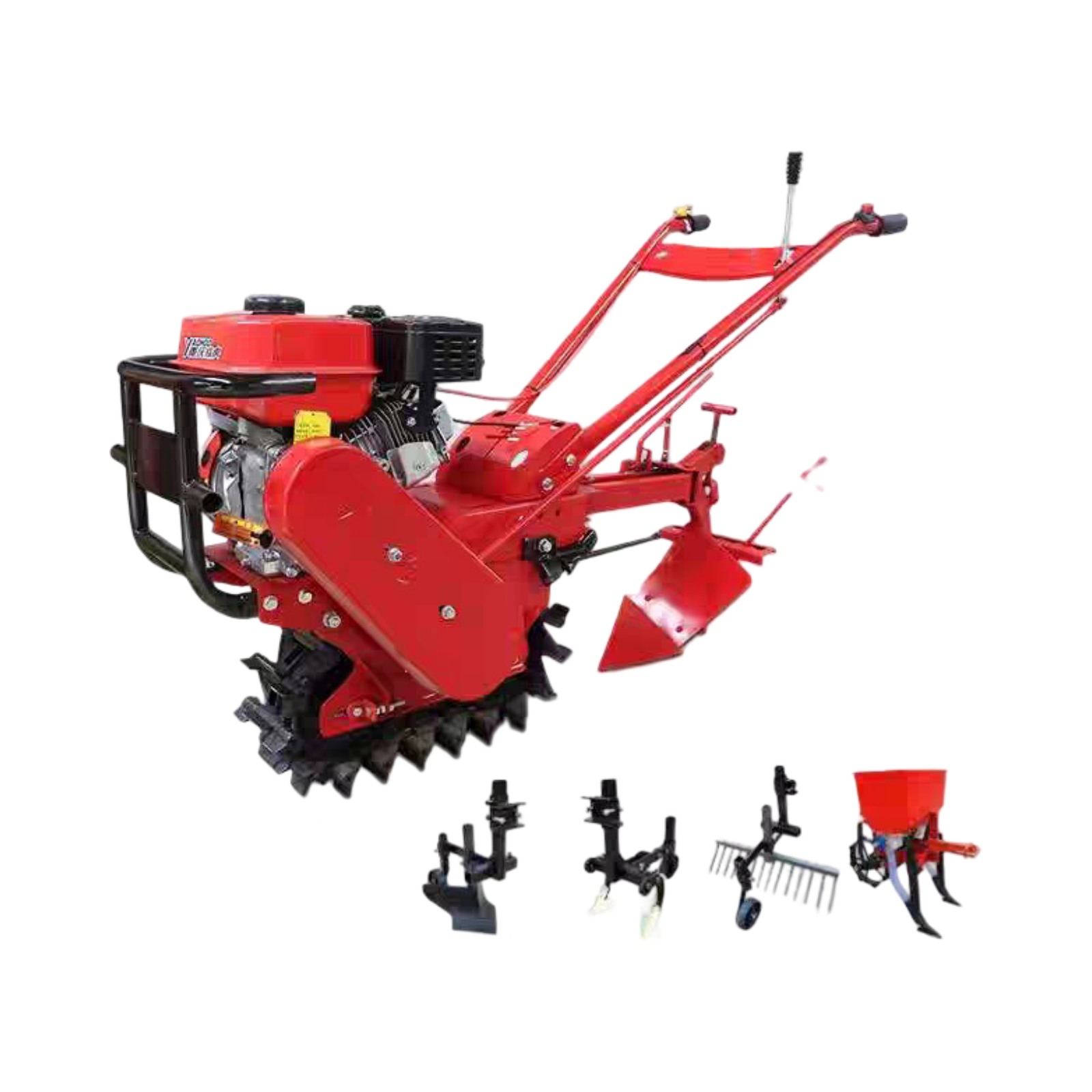 monocultor rueda oruga con implemento 7.50hp.