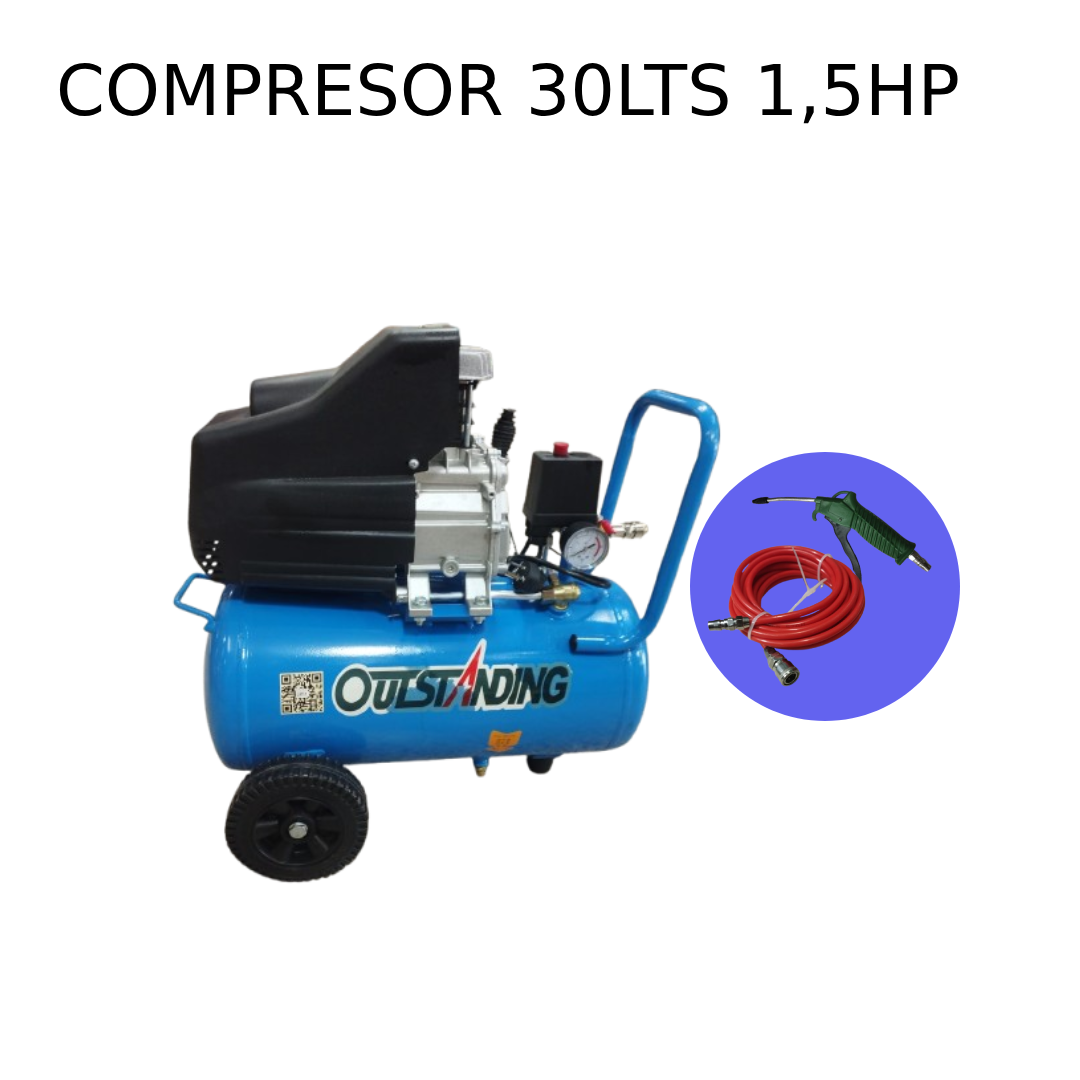 COMPRESOR 30LTS  1,5HP