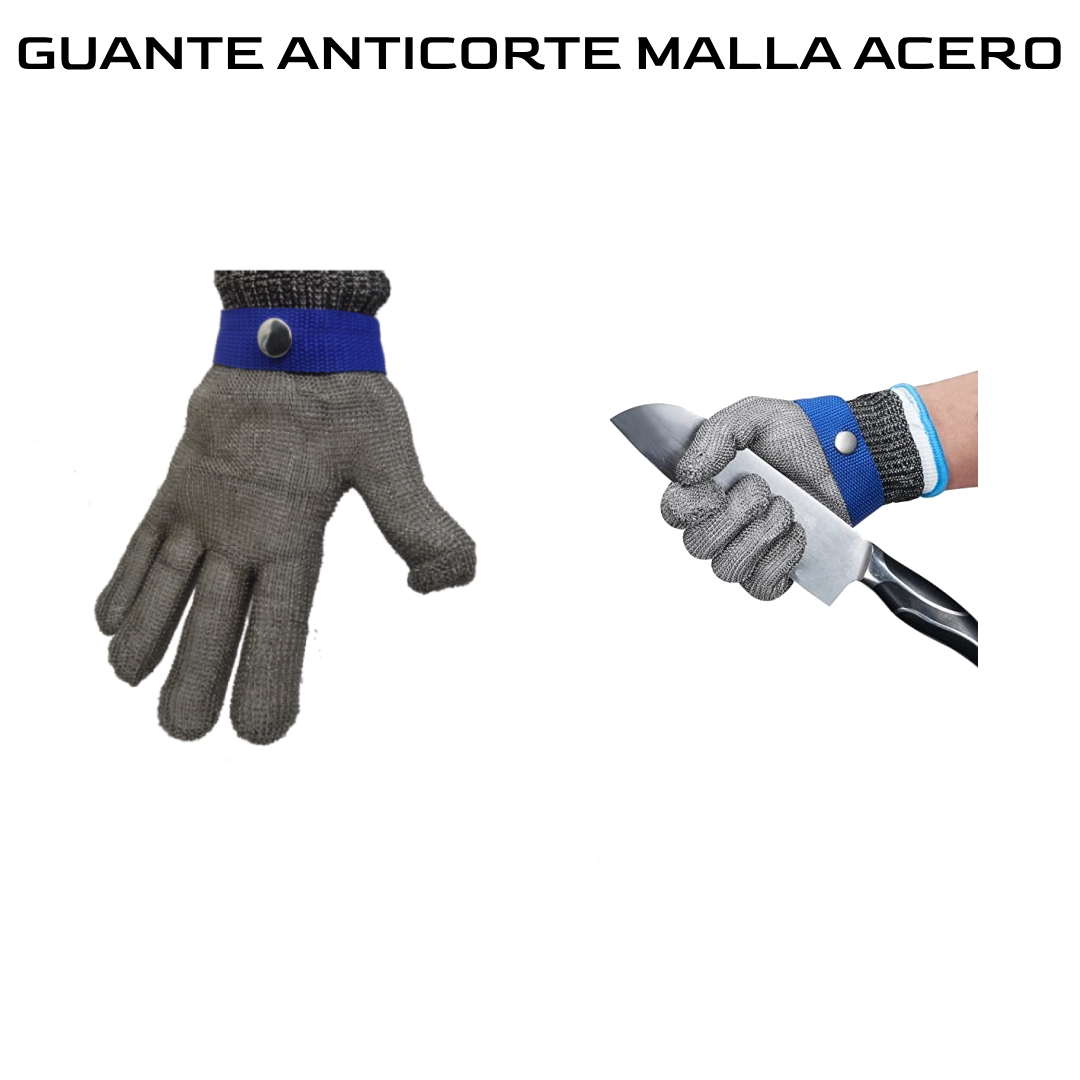 GUANTE ANTICORTE MALLA DE ACERO