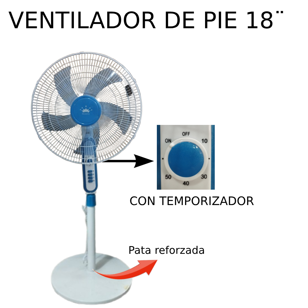 VENTILADOR DE PIE 18¨
