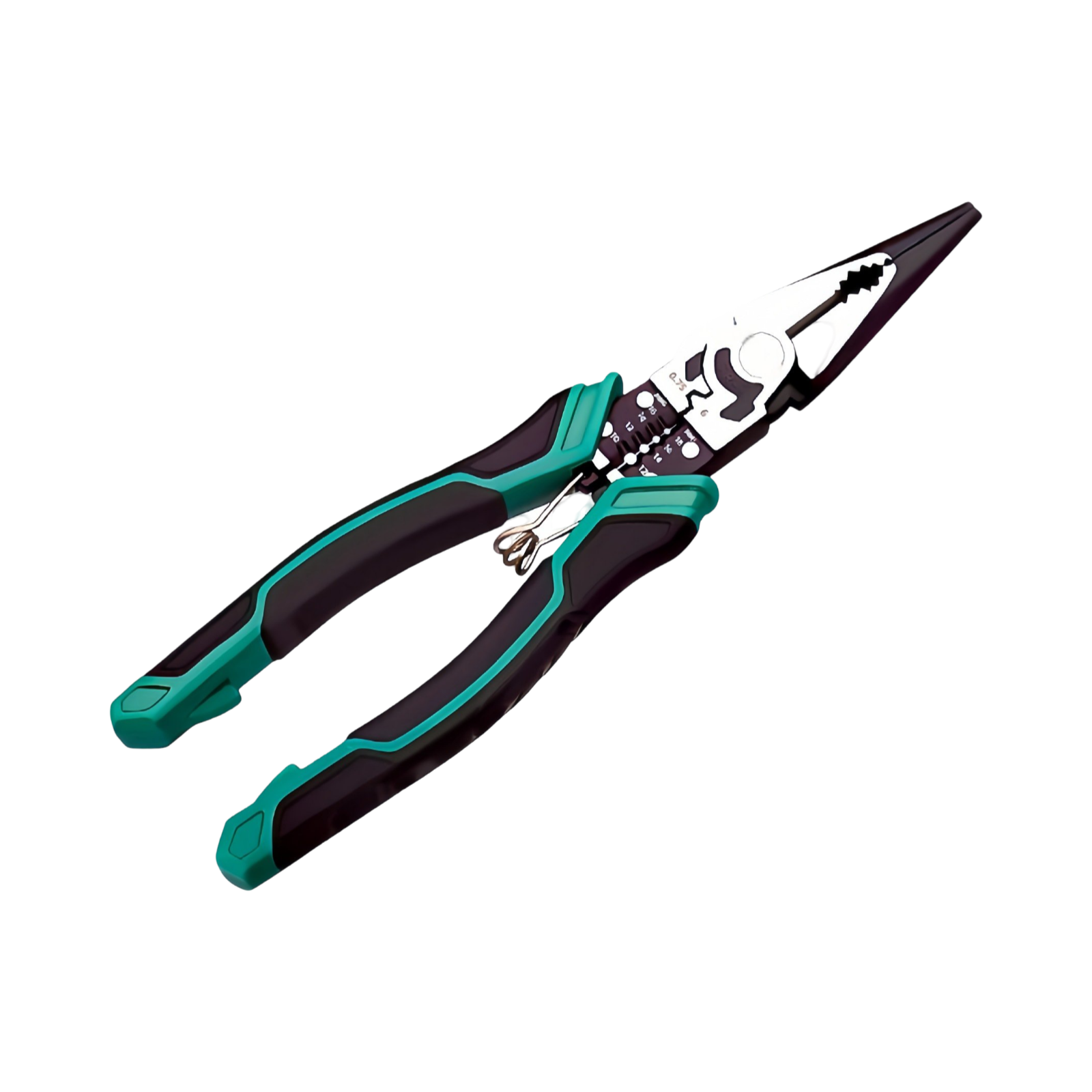 pinza punta fina tottal pro verde 8.00".