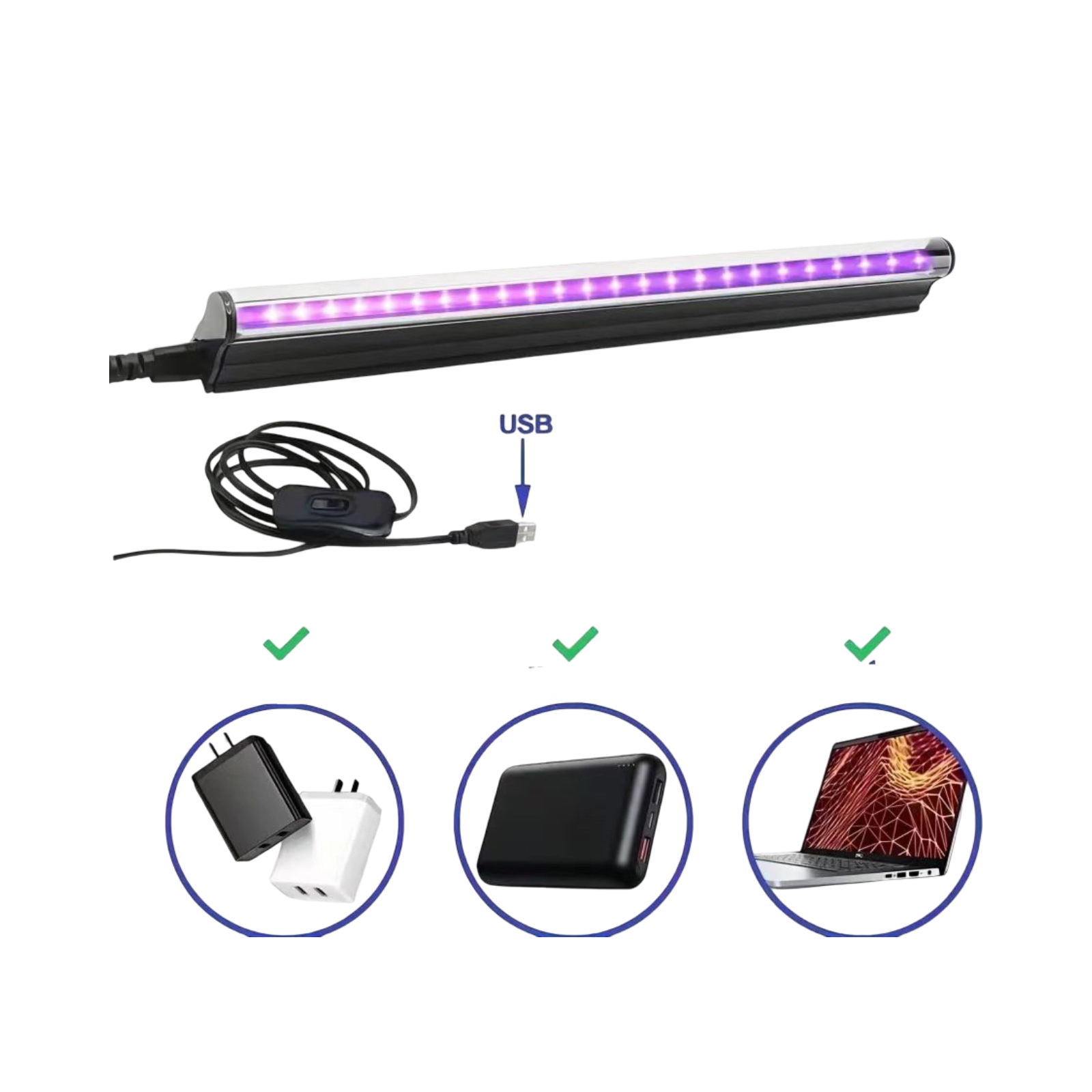 detector billete falso led.