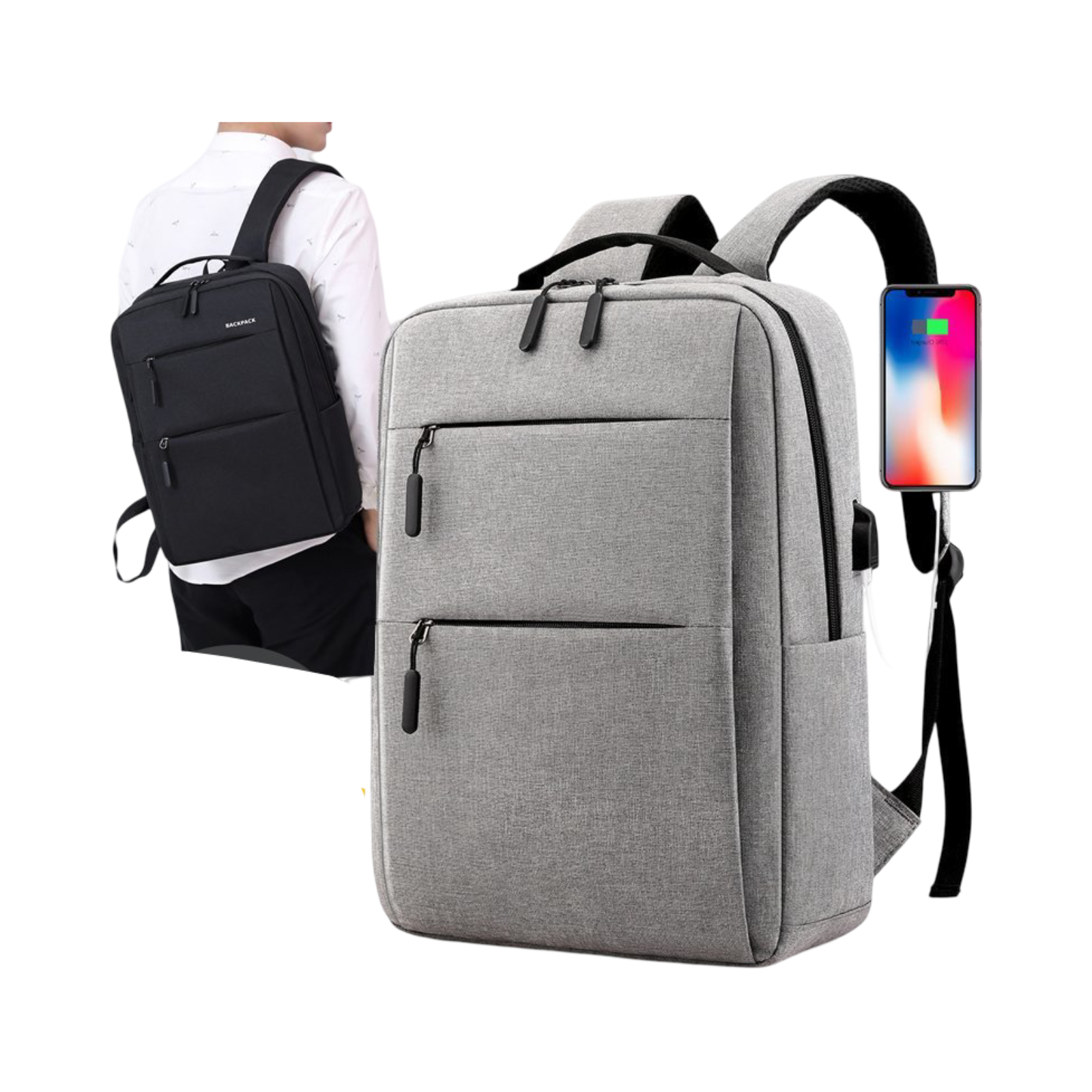 mochila con usb.
