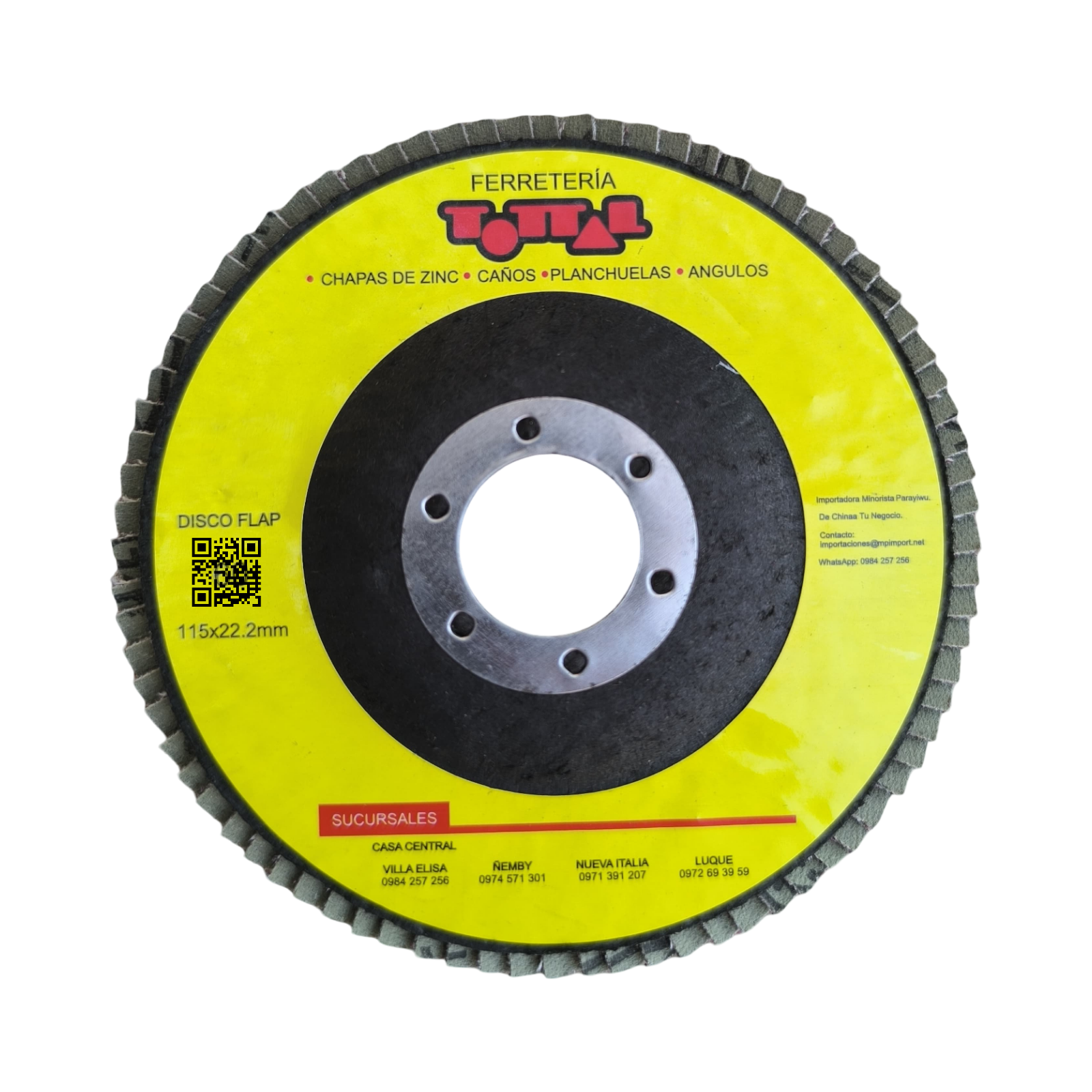 disco flap amarillo tottal n°120.