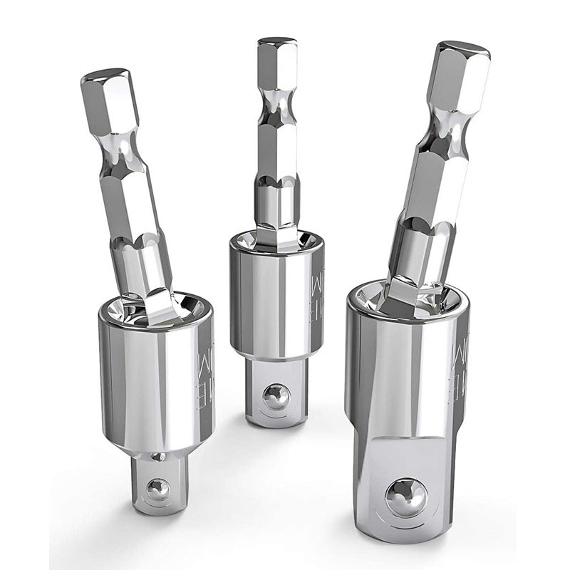 adaptador taladro cardanico 3pzs (1/4-3/8-1/2").