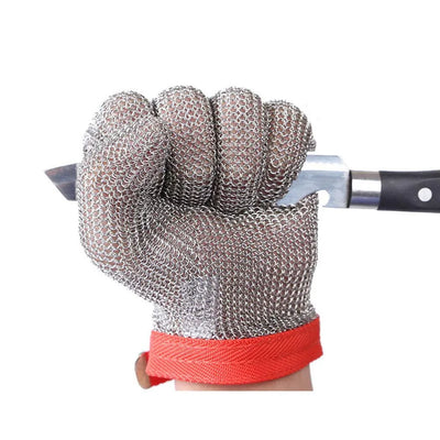 GUANTE ANTI CORTE MALLA ACERO L X PAR