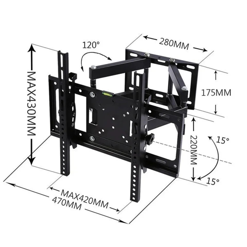 soporte tv movil giro 120° 40-80" ref cp502.