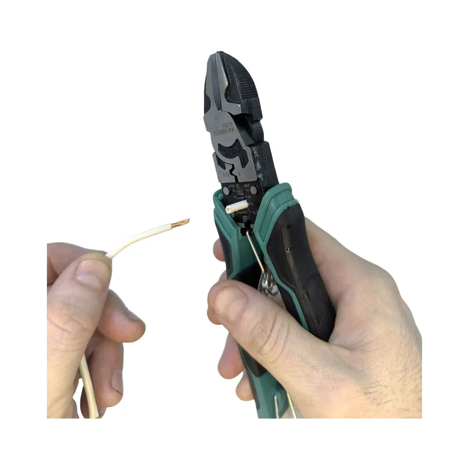 alicate electricista verde tottal pro 7.50".