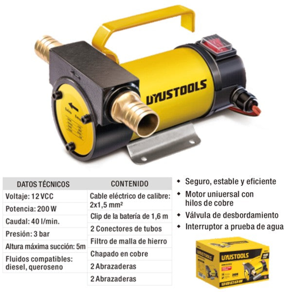 BOMBA COMBUST DIESEL UYUSTOOLS 12V