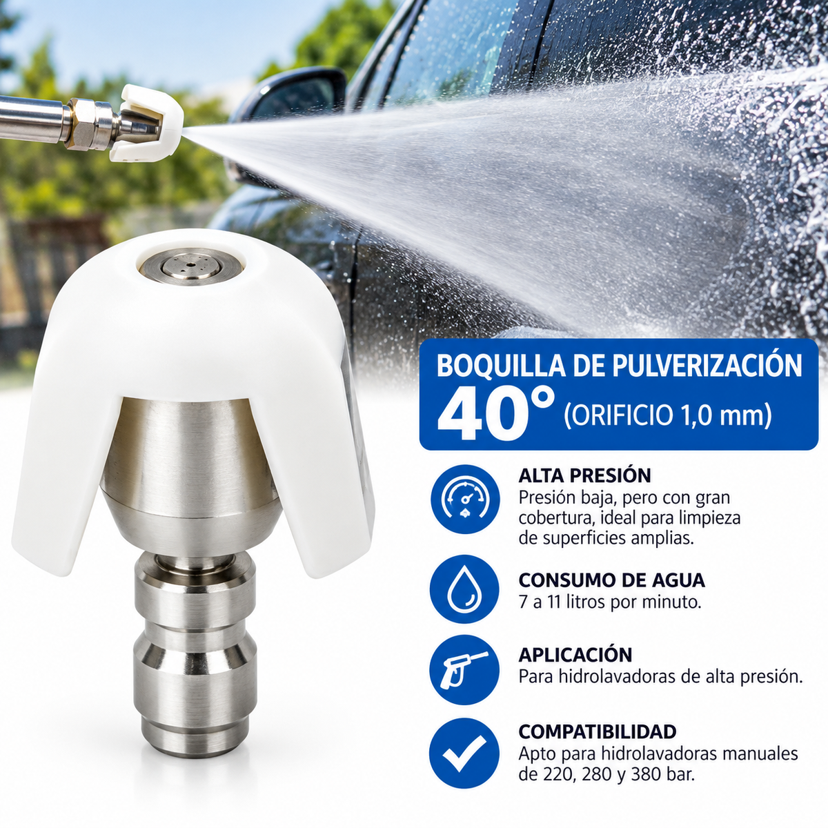 Pico para Hidrolavadora Blanco 40°