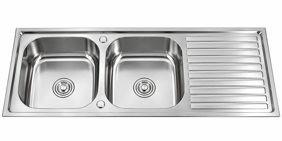 Pileta de Cocina Inox Tottal Doble Bacha