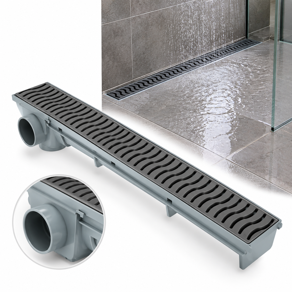 Rejilla Lineal de Baño Tigre Gris 50 cm