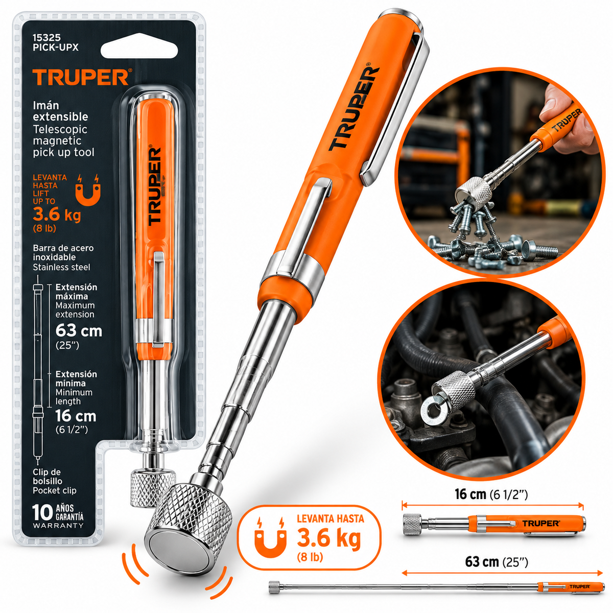 Imán Extensible Pesado Truper (Ref. 15325)