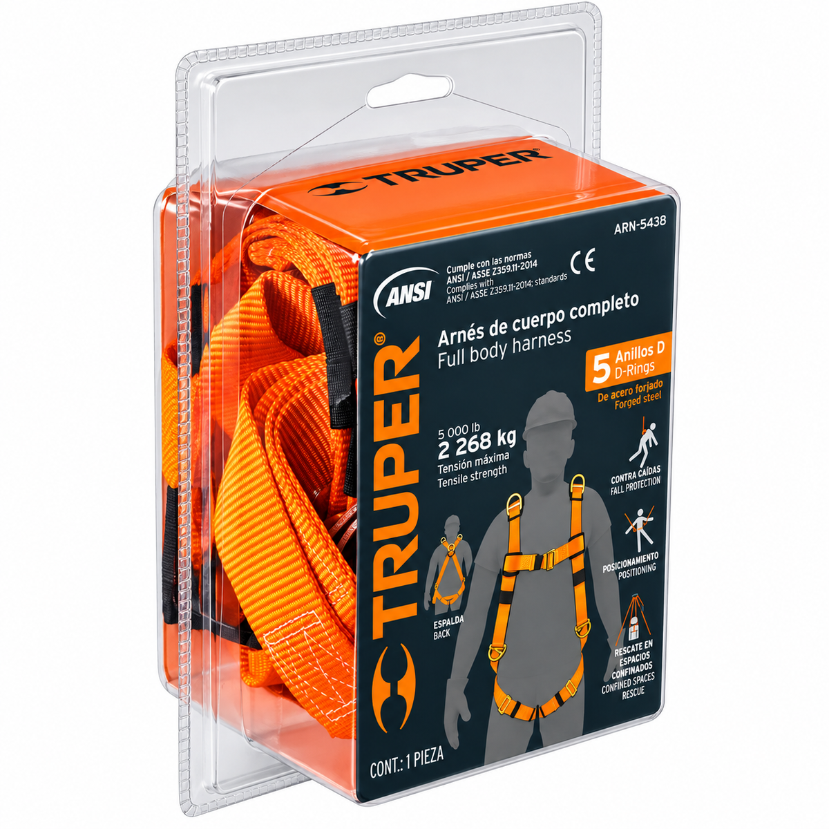 Cinturón Amarre Seguridad Paracaidista Truper (Ref. 14434)