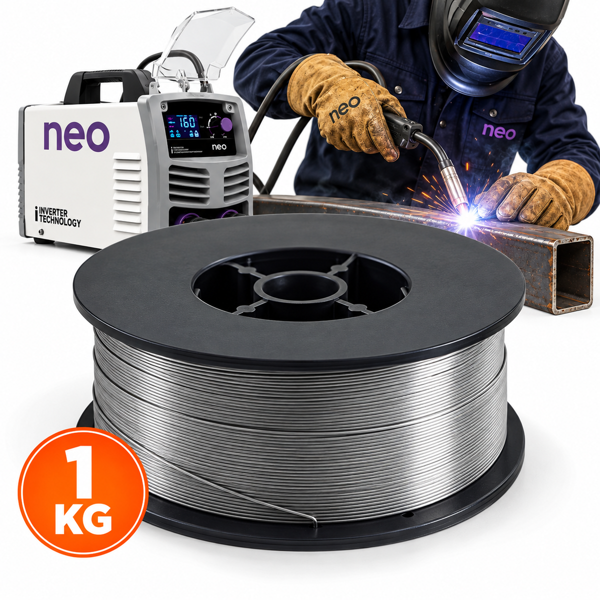 Alambre para Soldar MIG con Flux Fascy 0.80 mm por Rollo 1.00 kg