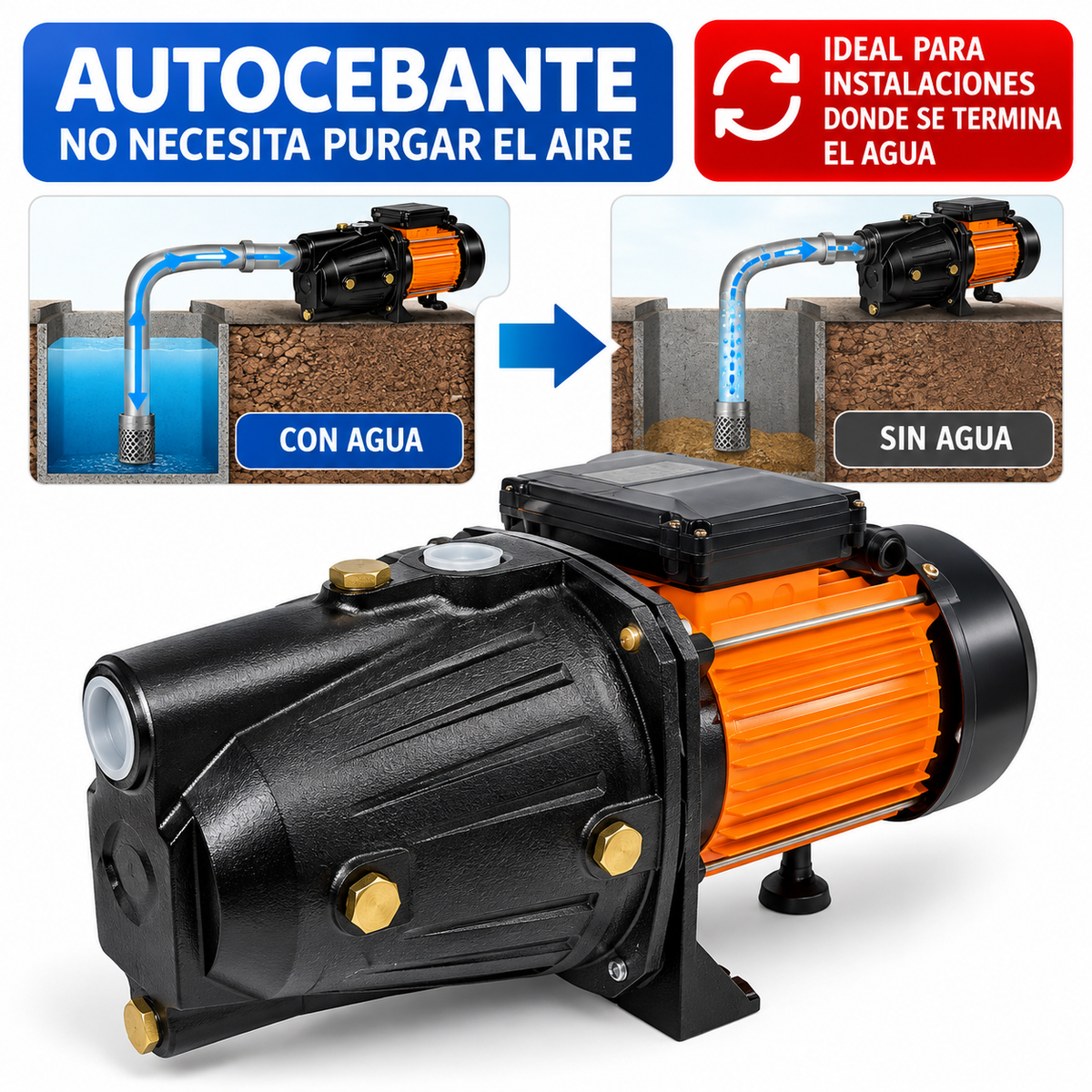 Bomba de Agua Autocebante Fascy 1.00 HP (Ref. JET100Y)