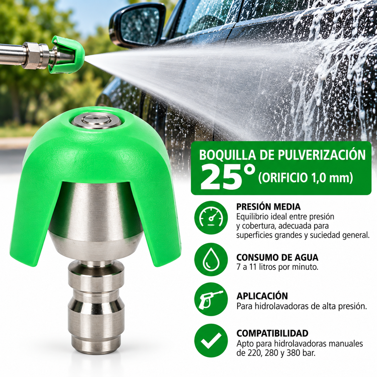 Pico para Hidrolavadora Verde 25°