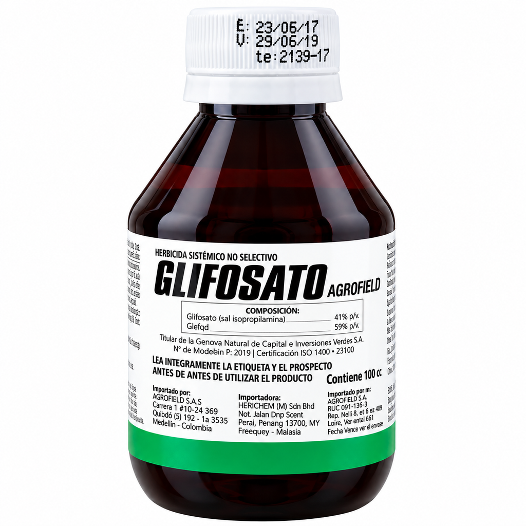 Herbicida Glifosato 480 Agrofield 100cc (C.K. Yuyo Total)