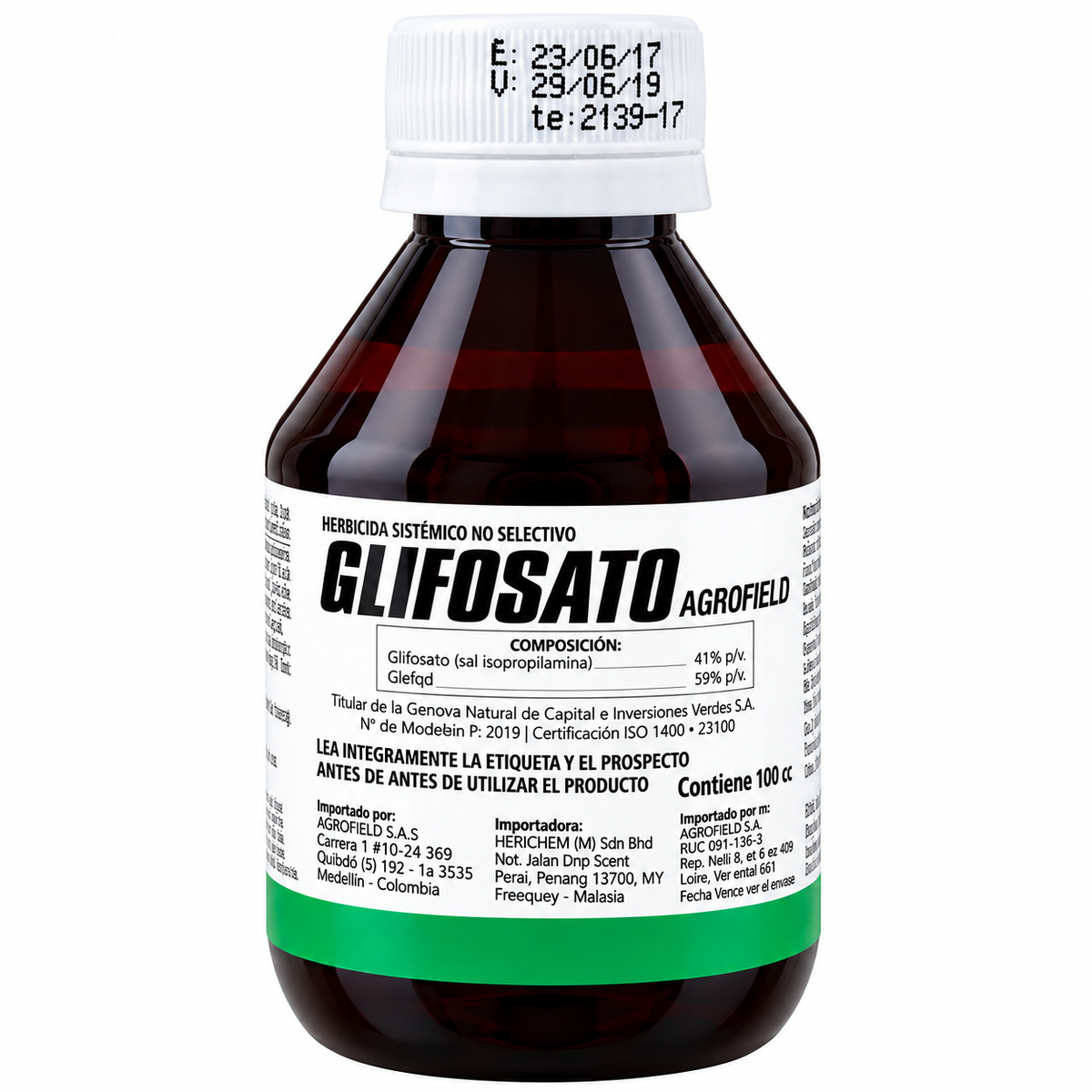 Herbicida Glifosato 480 Agrofield 100cc (C.K. Yuyo Total)