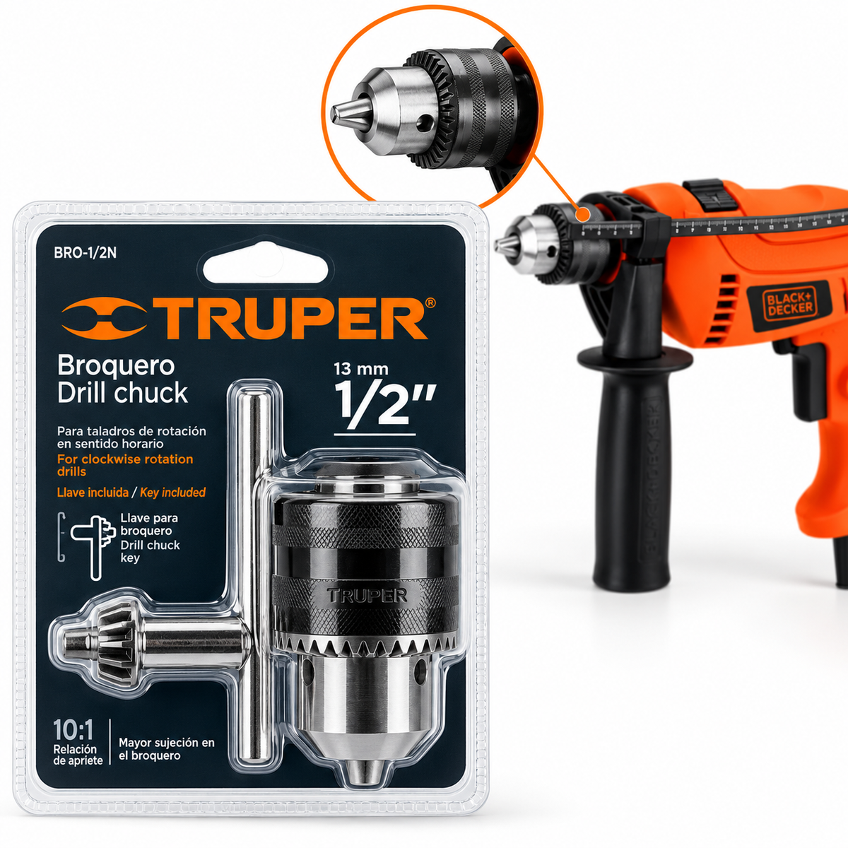 Mandril Truper con Rosca 13.00 mm (Ref. 16478)