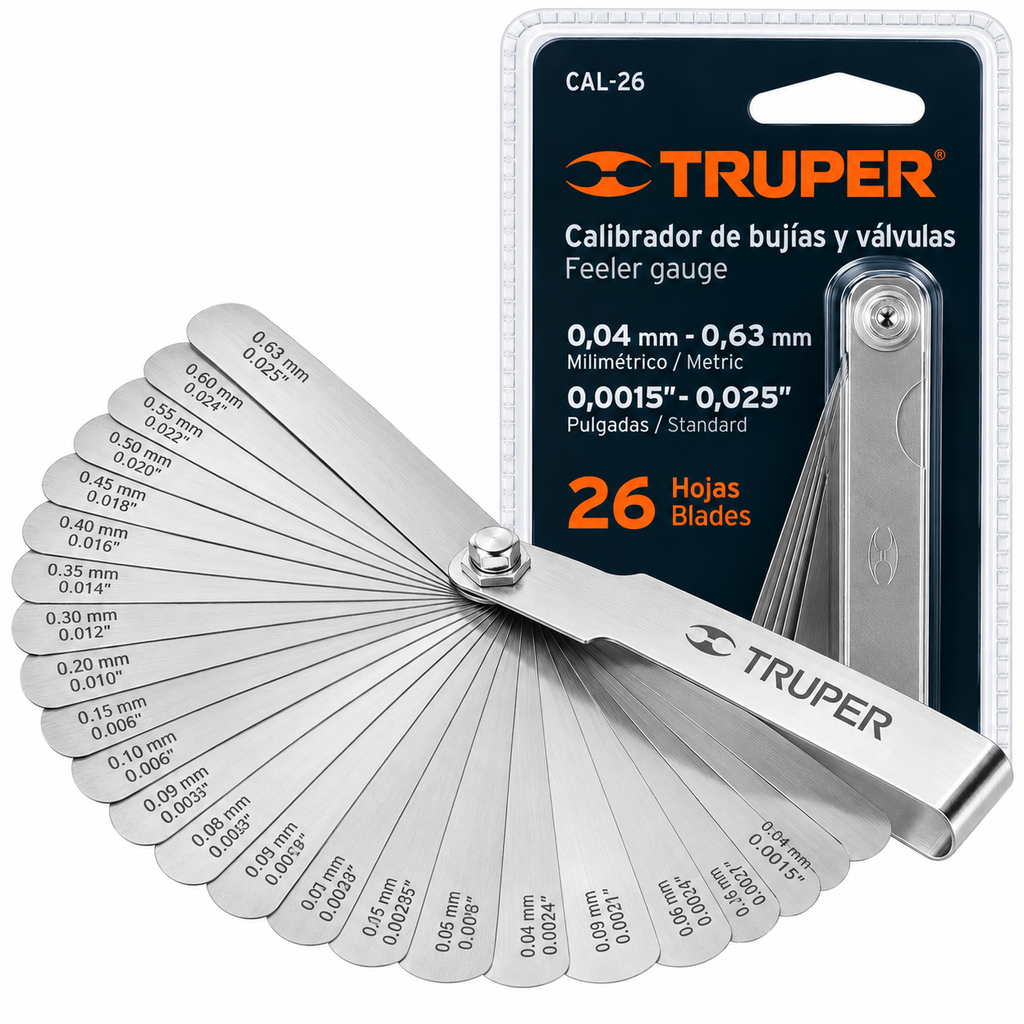 Galga Expesor Truper 26 Hojas (Ref. 14396)