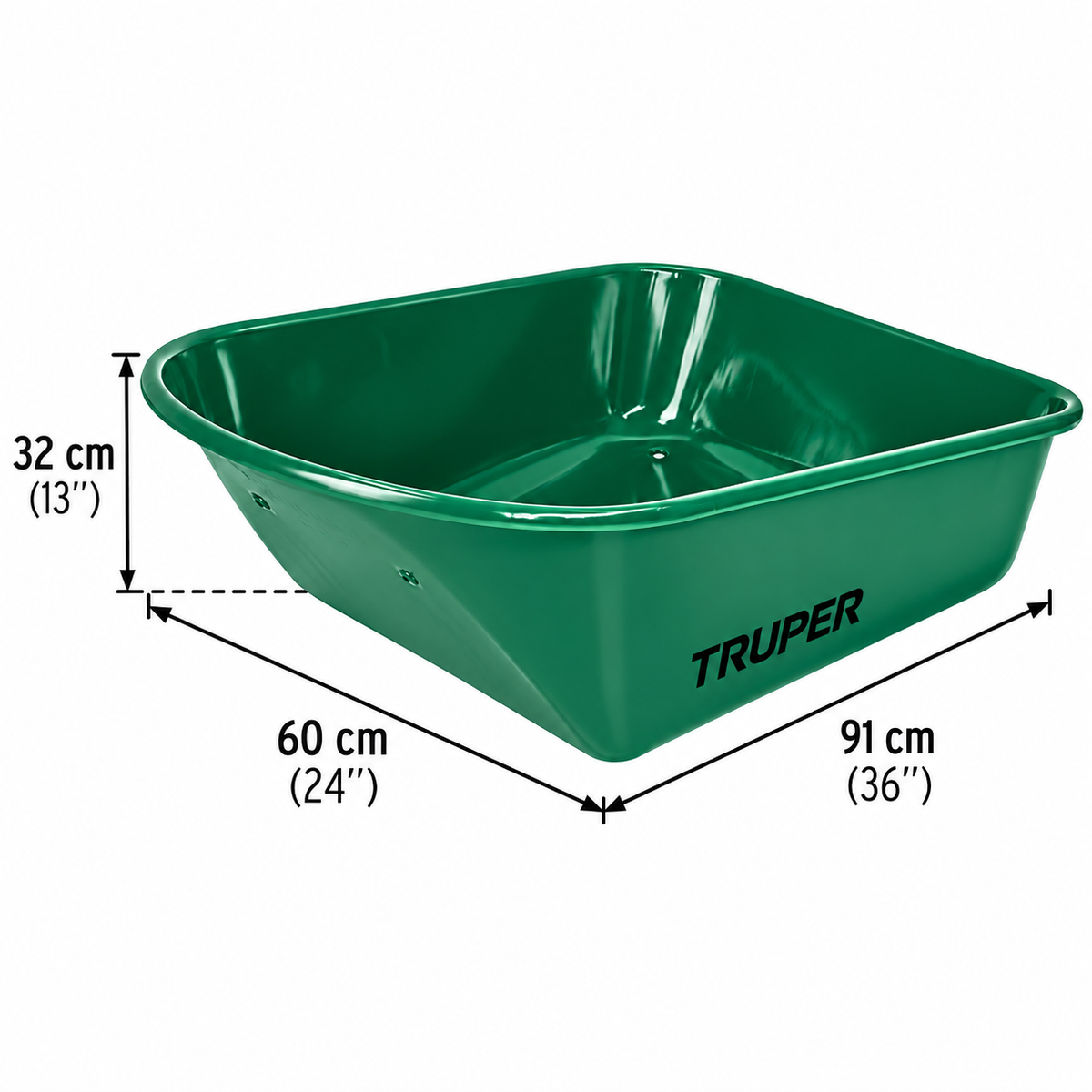 Carretilla Truper Verde Reforzada Inflable 70.00 L (Ref. 11761)