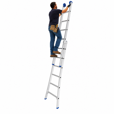 Escalera de Aluminio Tipo ANDE 6 Peldaños 3.12 m (Ref. PO06)