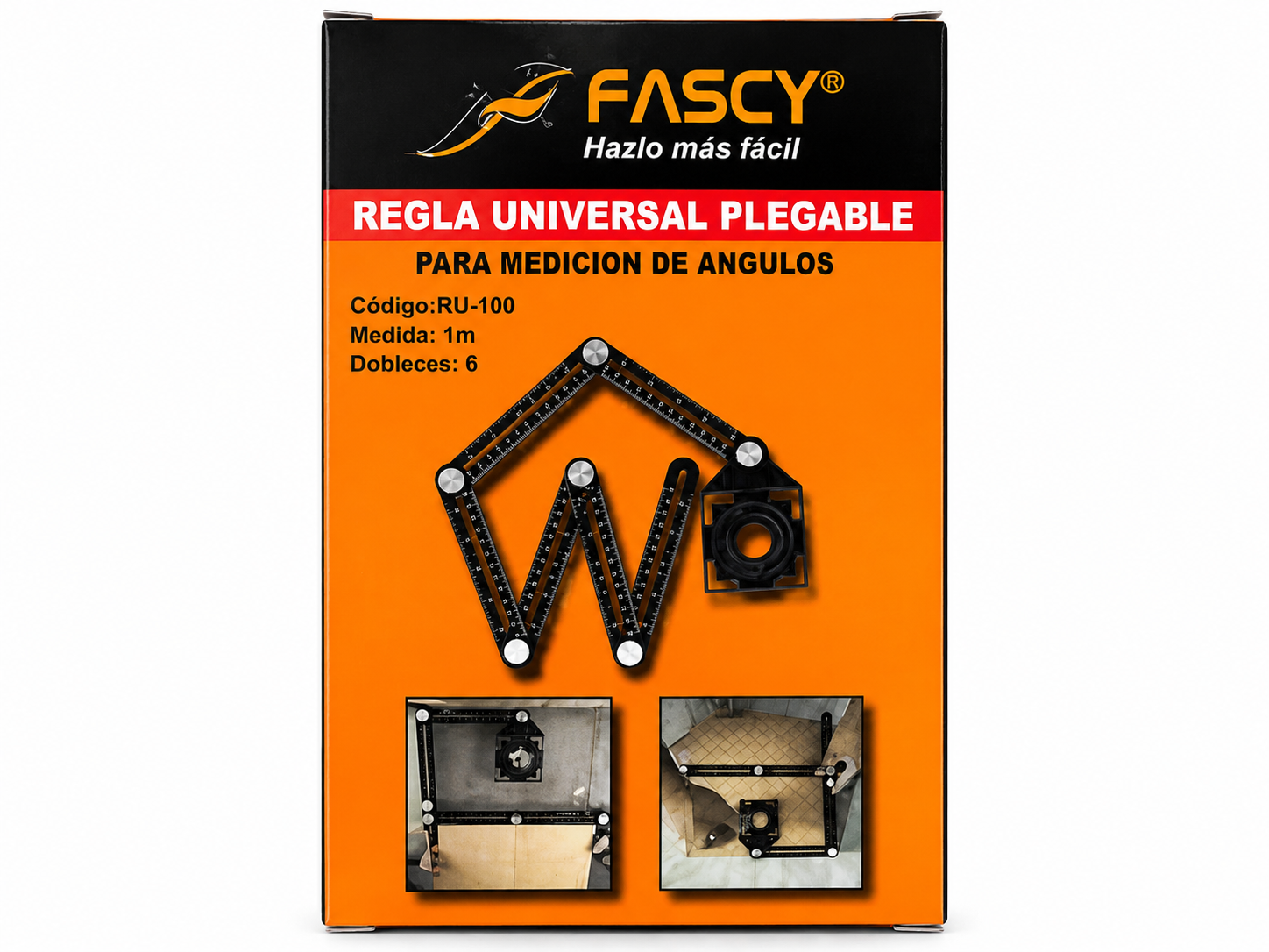 REGLA FASCY UNIV MULTIANGULO 1.00MT (GABARITO)