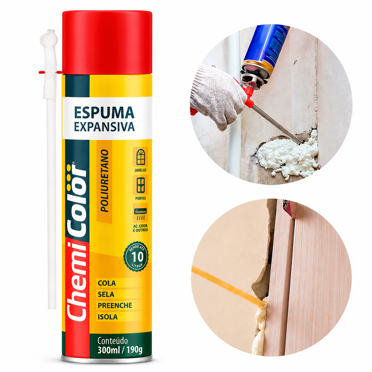 Espuma de Poliuretano 300 ml / 190 g