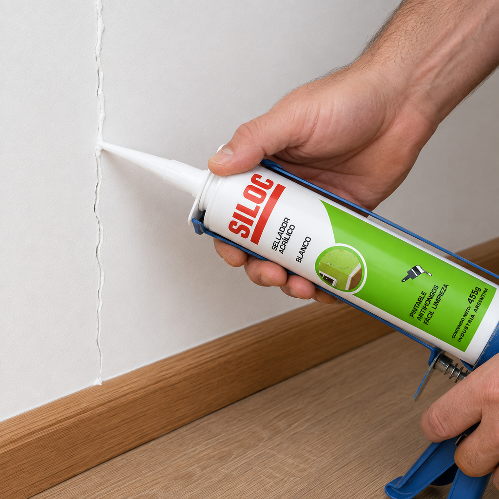 Silicona Sellagrietas Siloc Pintable Blanca 455 g