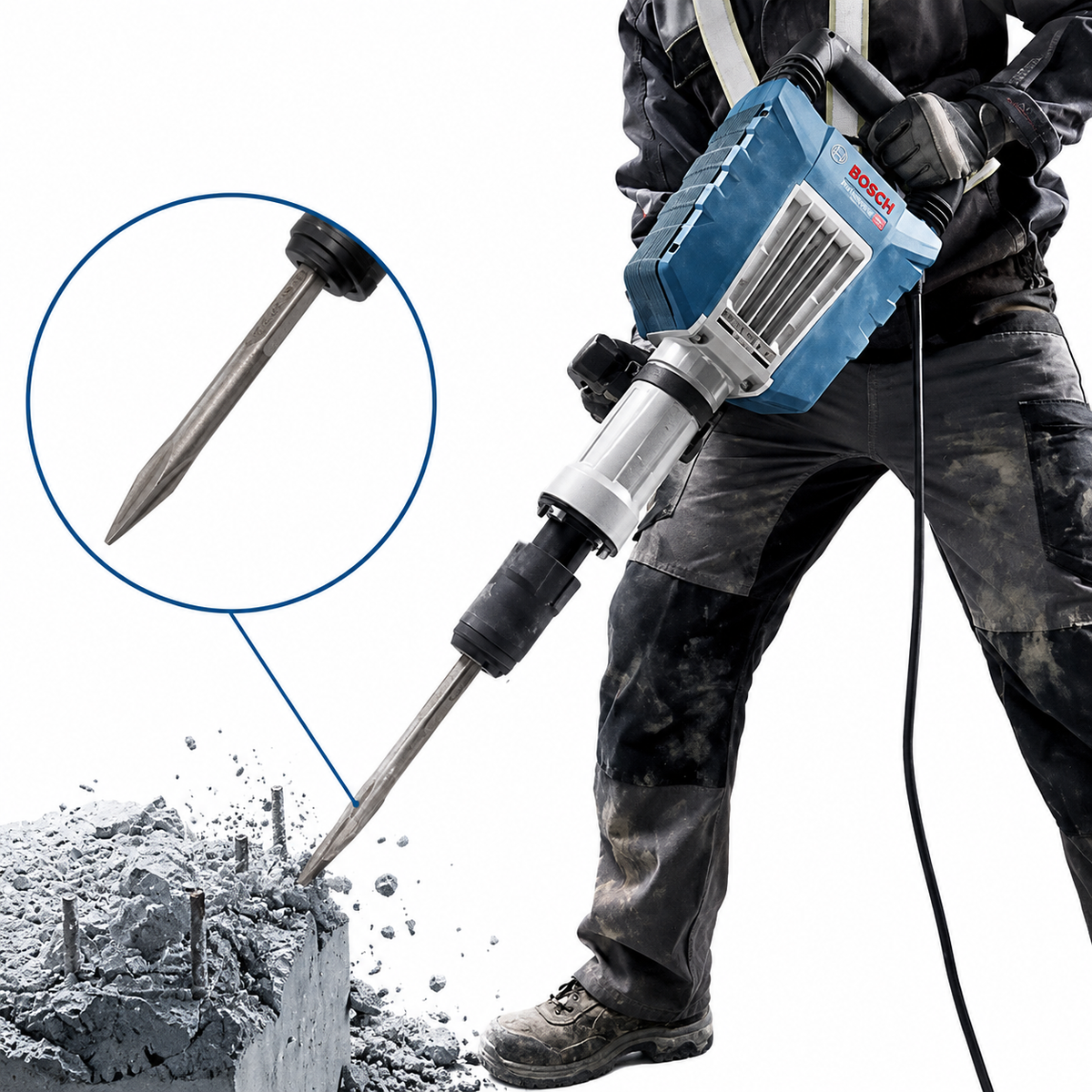 Cincel Punta Hexagonal 520 mm