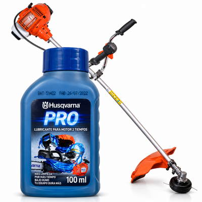 Aceite 2T Husqvarna 100 ml para Motosierra y Desmalezadora