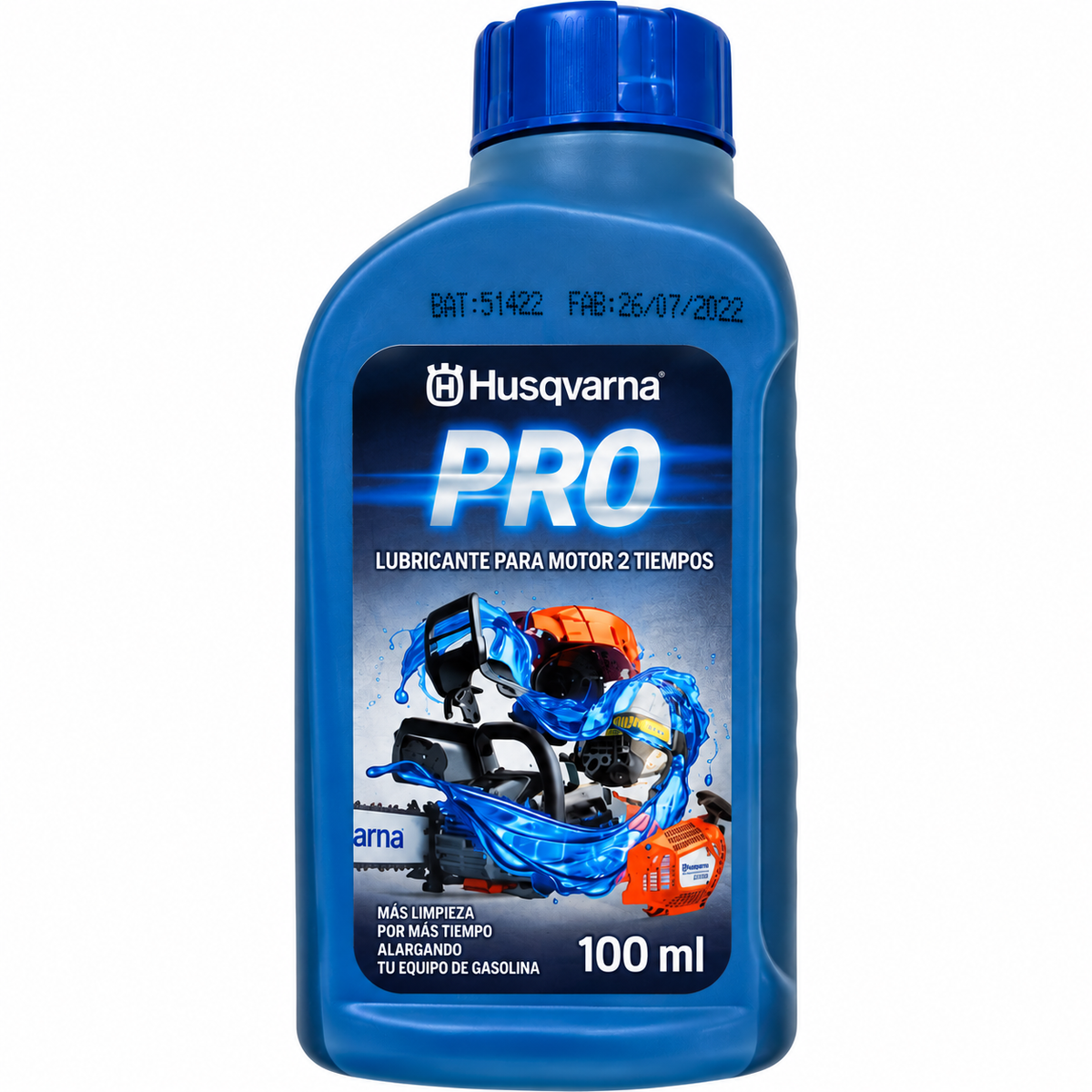 Aceite 2T Husqvarna 100 ml para Motosierra y Desmalezadora