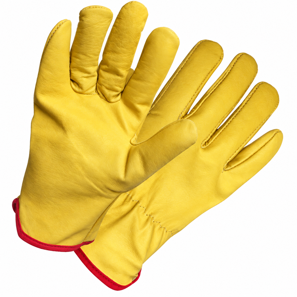Guante de Cuero Vaqueta Amarillo