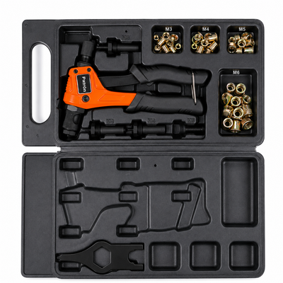 Kit Remachadora de Tuercas Gardex (M3-M6)