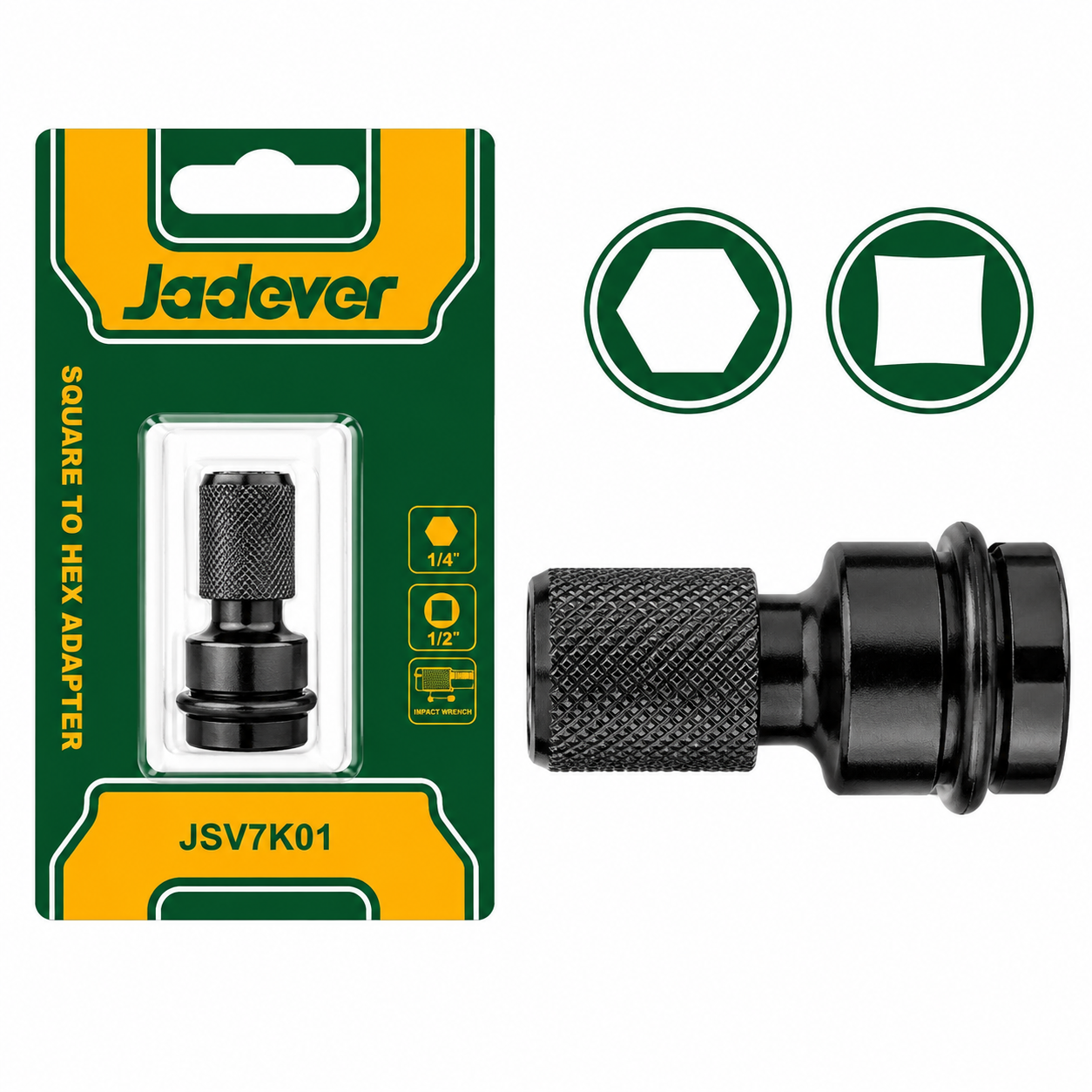 Adaptador de Pistola de Impacto a Bit Jadever