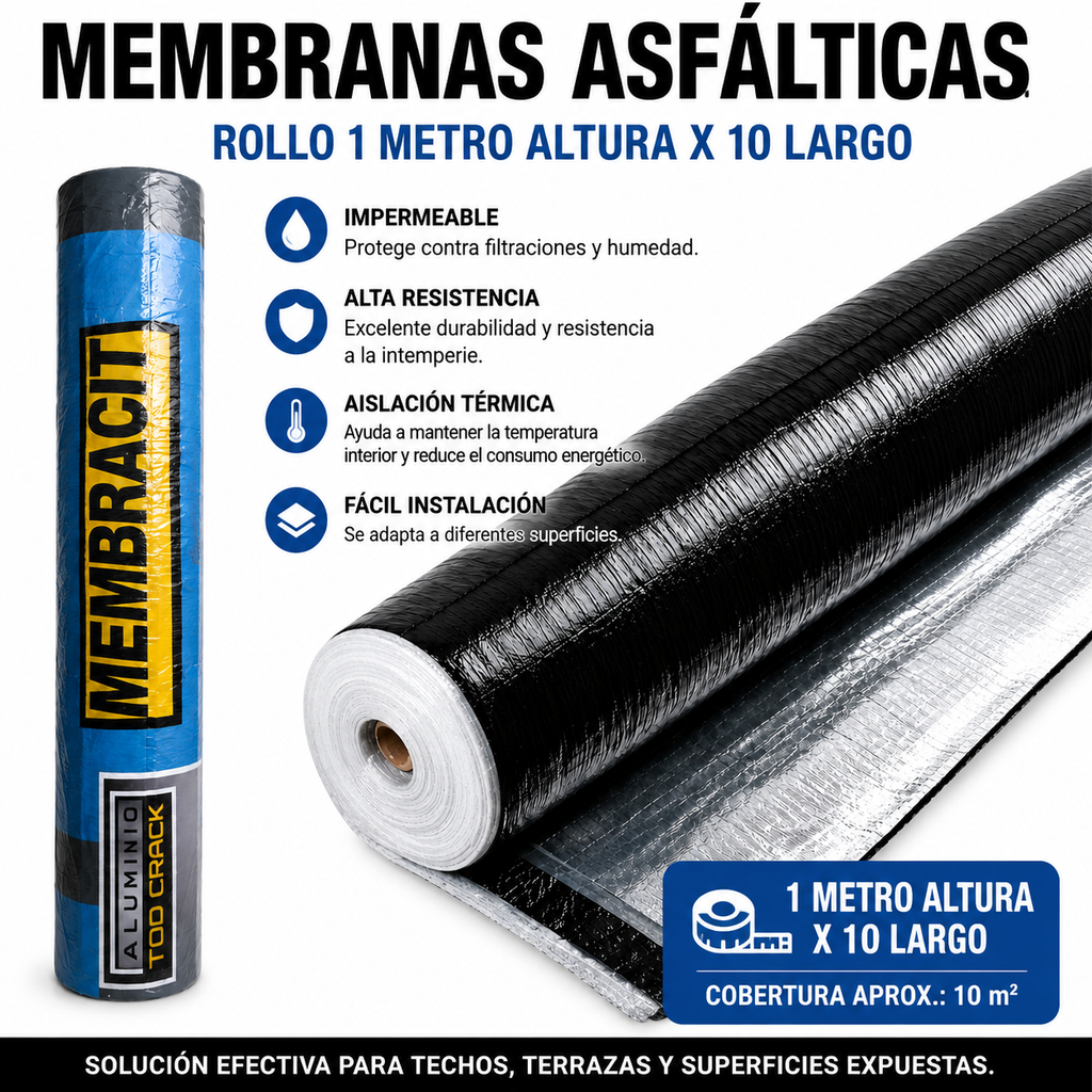 Rollo de Membrana Asfáltica 4 mm - 36 kg