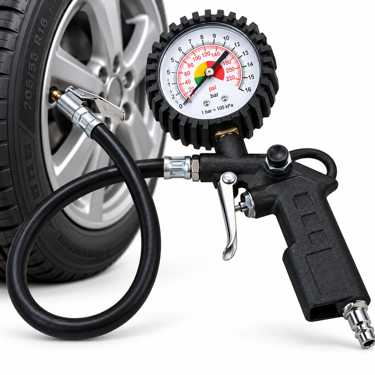 Inflador-Calibre Gomero con Reloj Fascy 170 lb (Ref. A830042)