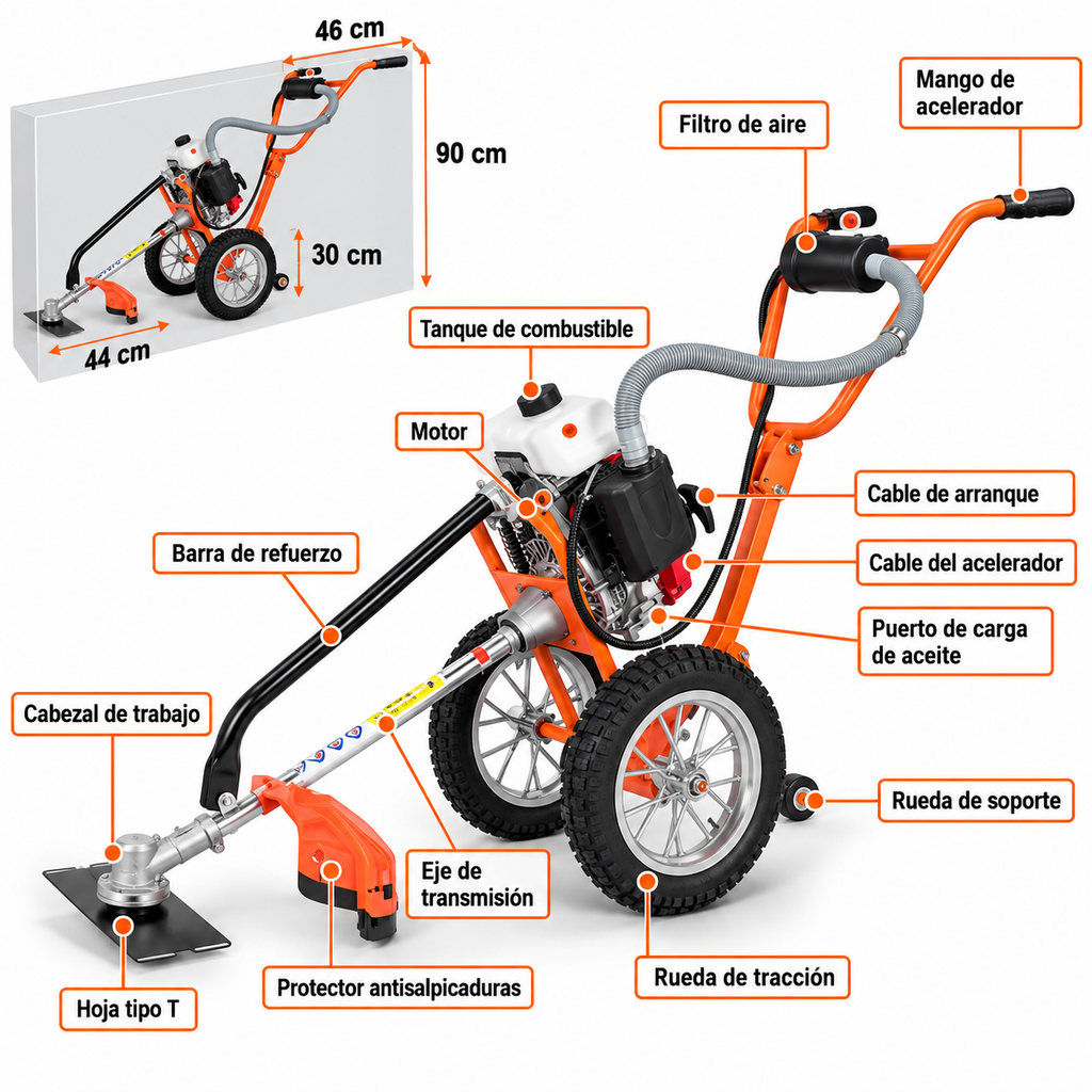 Desmalezadora de Carrito