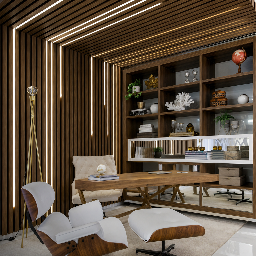 PANEL DECORATIVO 3D MARRON OSCURO