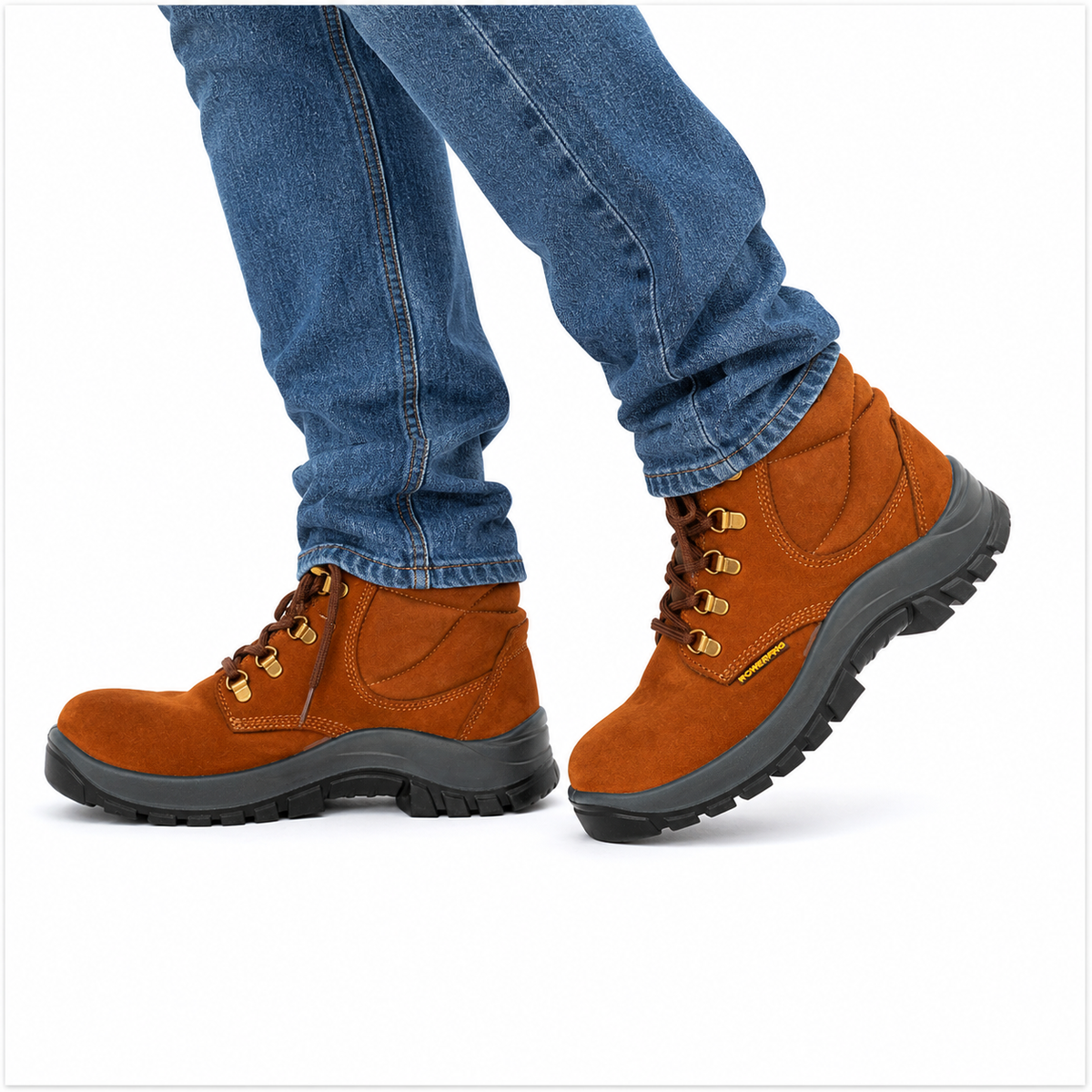 Zapatón de Seguridad Worksafe Nobuck Punta Plástica con Cordón (Ref. BALN4400)
