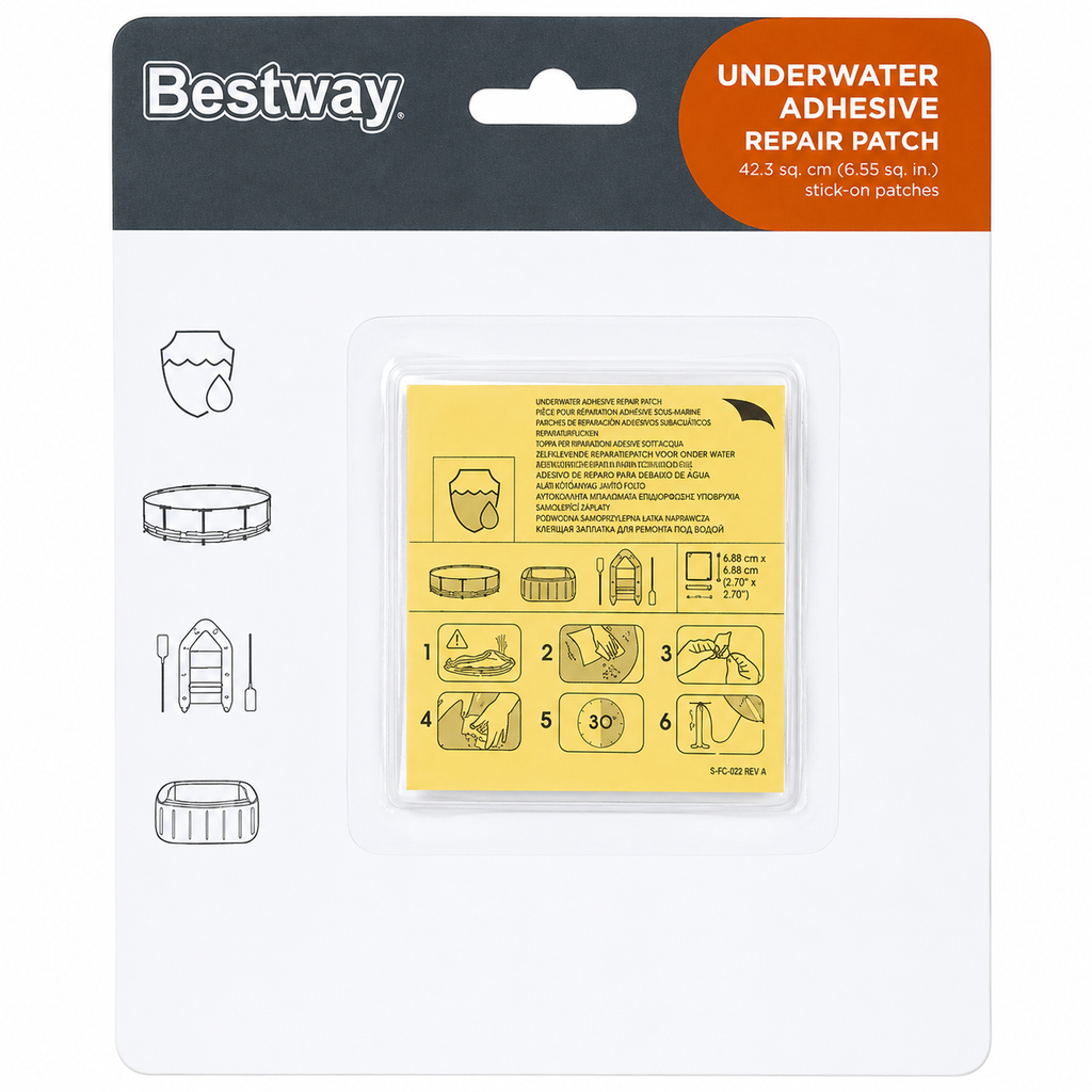 Kit de Parches para Piscina Bajo Agua x 10 Unidades Bestway