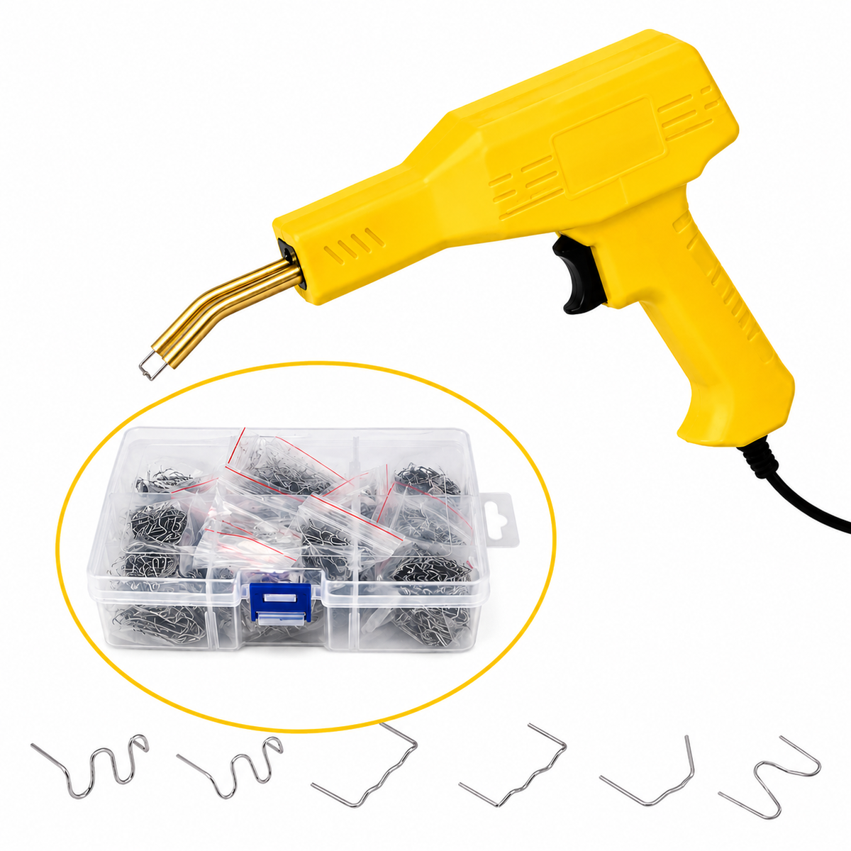 Kit de Grampas de Repuesto para Pistola de Reparar Plásticos - 600 Piezas