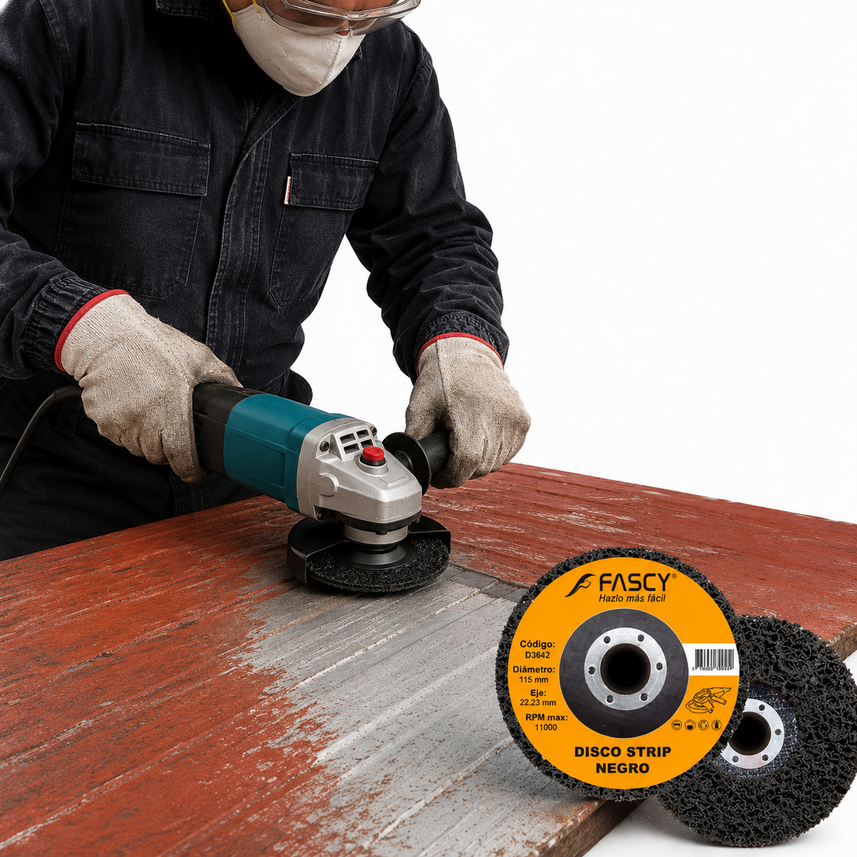Disco Strip Fascy Negro 115 mm