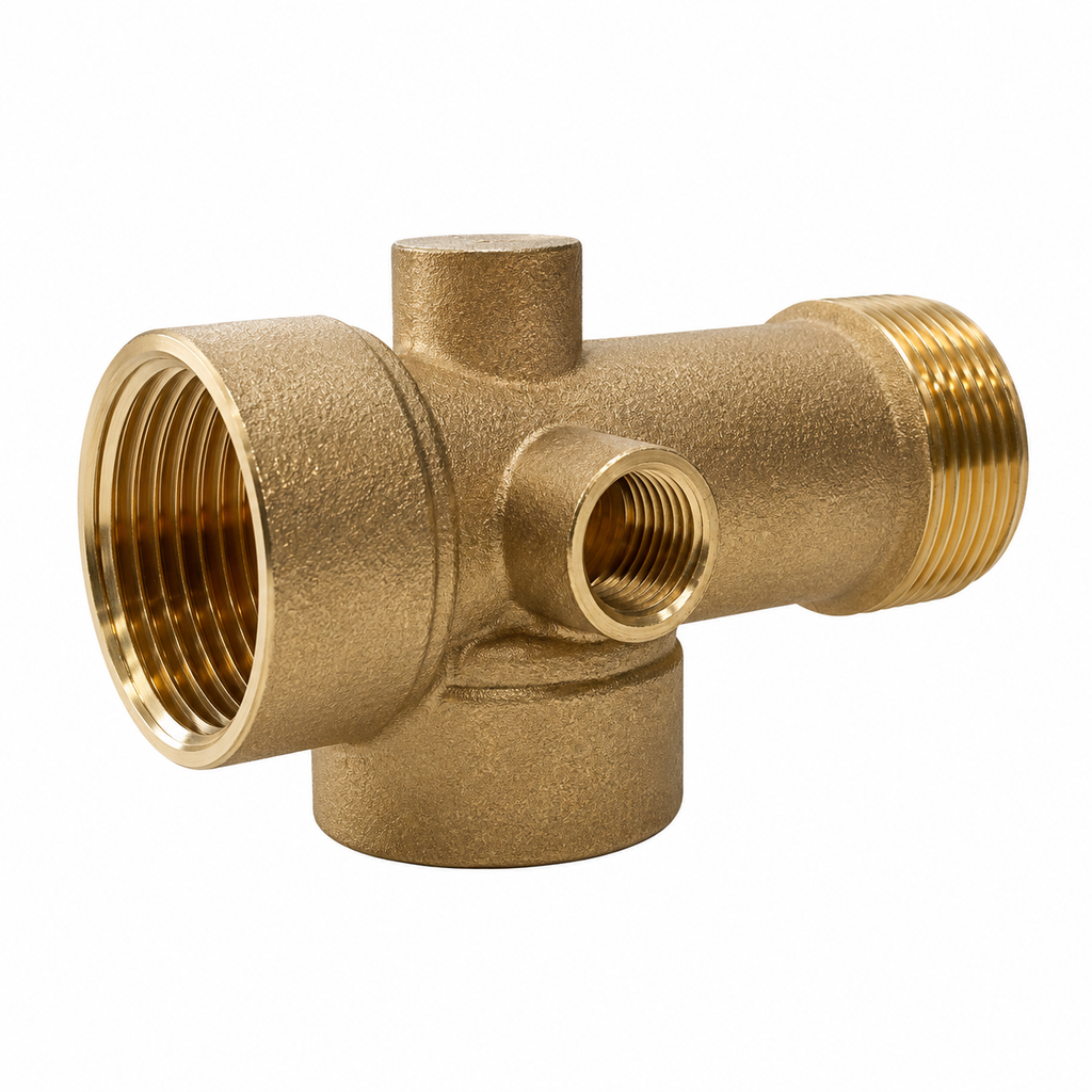Conexión para Tanque de Agua VALCO 5 Vías de Bronce