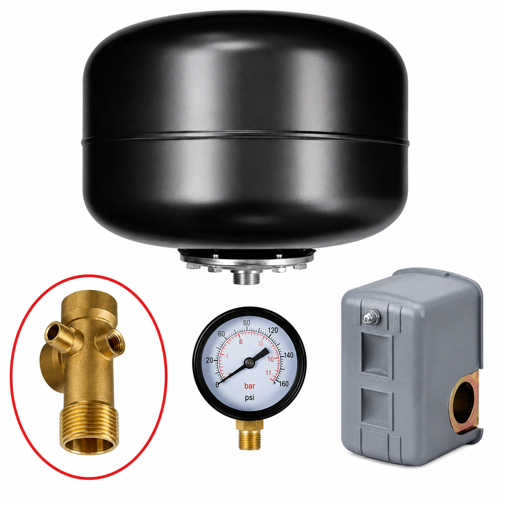 Conexión para Tanque de Agua VALCO 5 Vías de Bronce