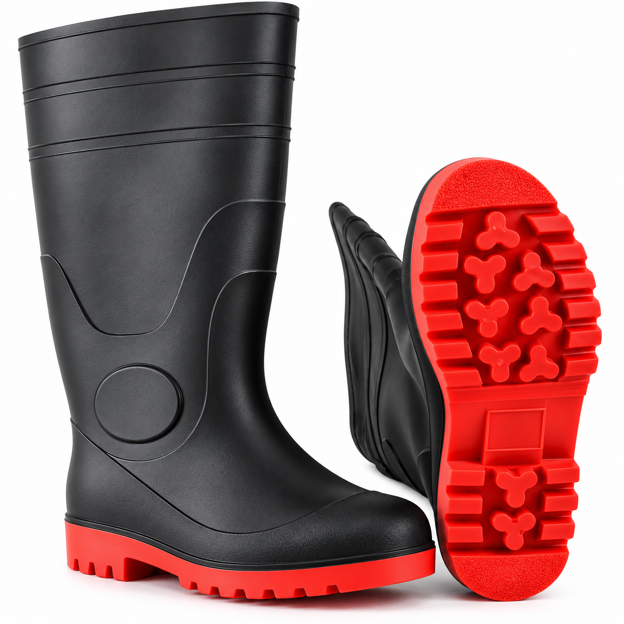 Bota de Lluvia Larga Industrial Negra (Talles Varios)
