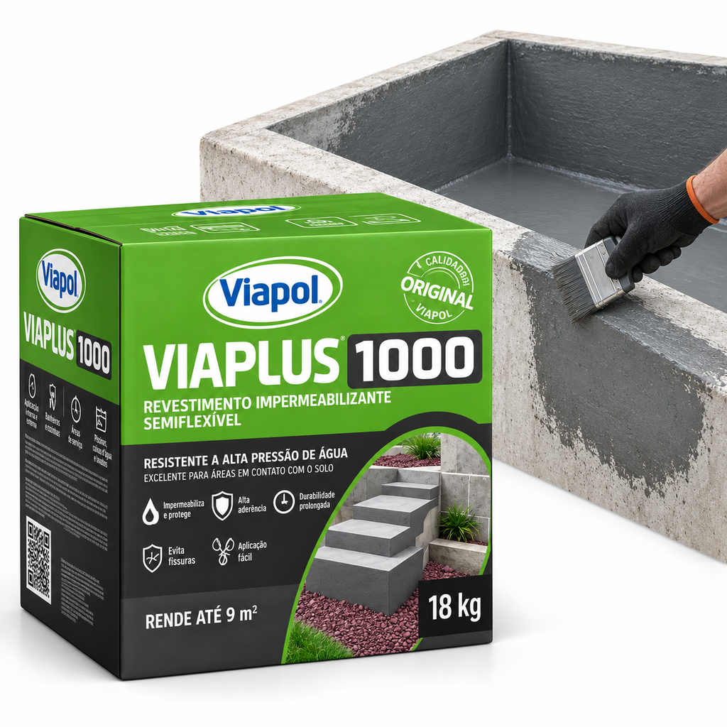 Impermeabilizante Cementicio Viaplus 1000 Atlan/Vedacit 18 kg (Descal)