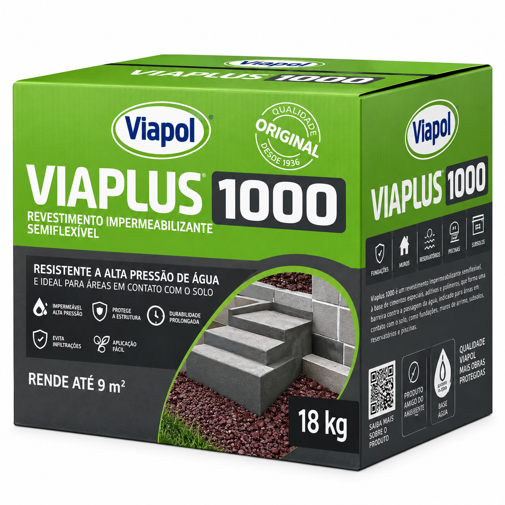 Impermeabilizante Cementicio Viaplus 1000 Atlan/Vedacit 18 kg (Descal)