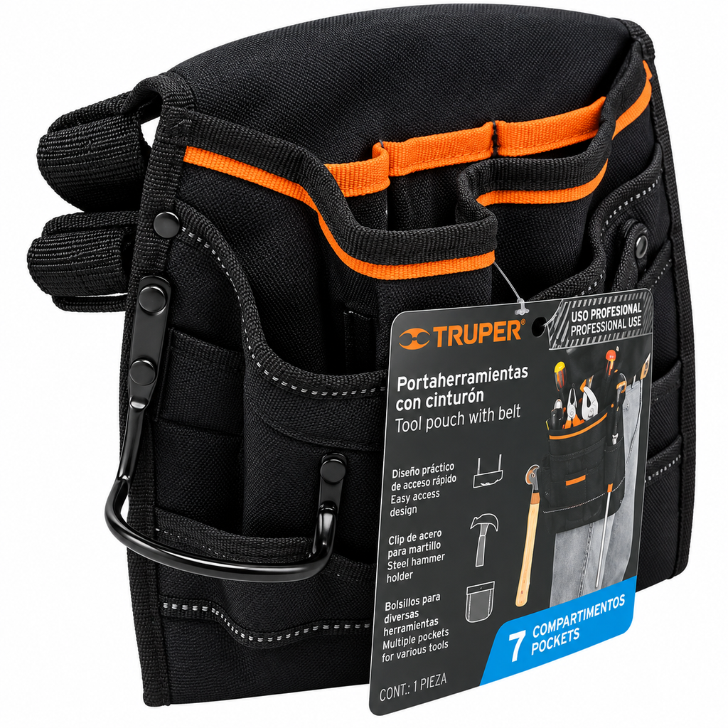 Cinturón Porta Herramientas Truper 7 Bolsillos (Ref. 15312)